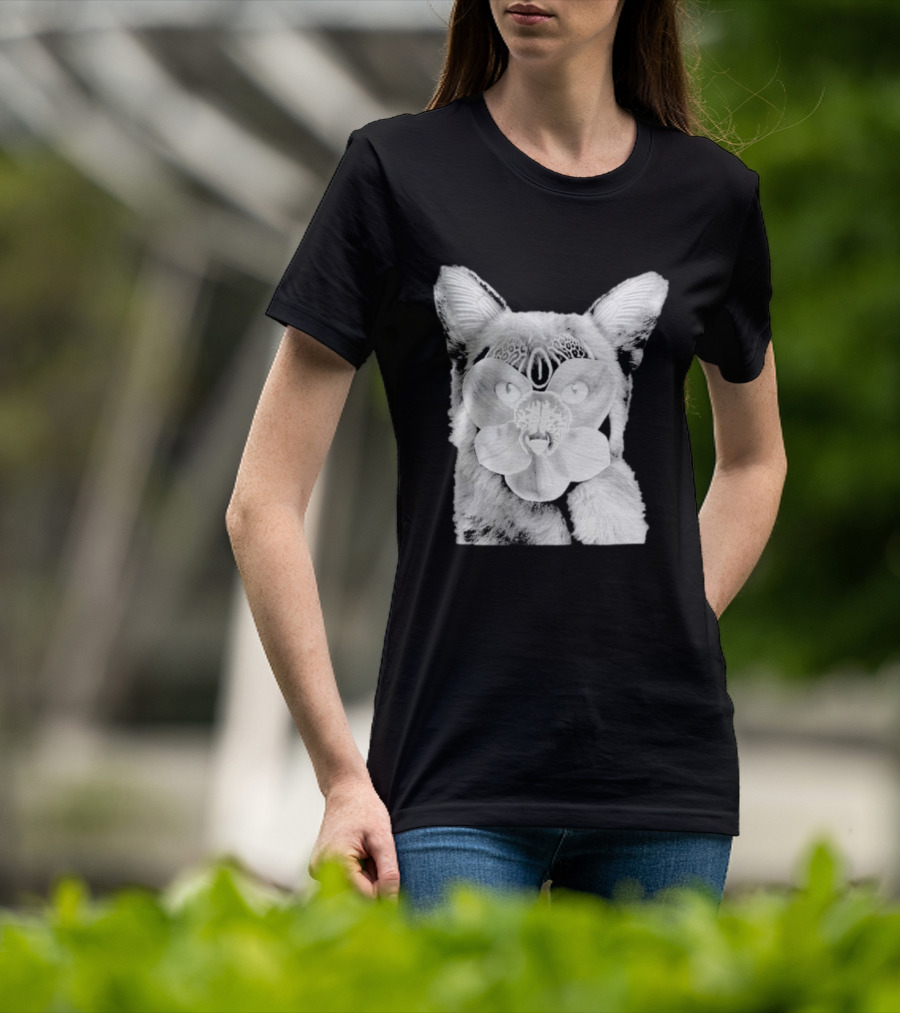 Galantis Palladium Cat Mask Orchid Eyes Black And White T-Shirt