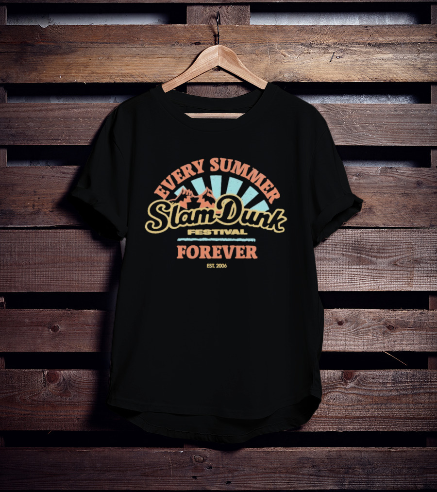 Slam Dunk Festival Every Summer Forever Est 2006 Retro Style Sunburst T-Shirt