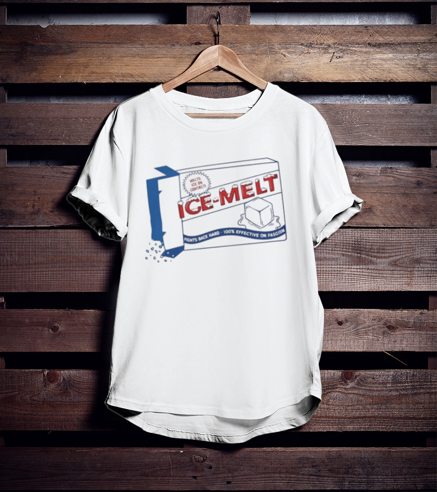 Salt Box Ice Melt Fight Back Hard 100% Effective On Fascism T-Shirt