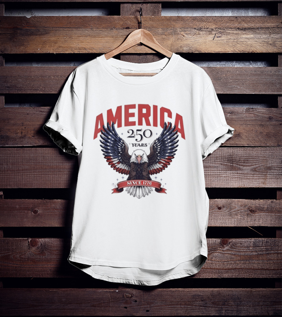 AMERICA 250 Years Since 1776 Eagle T-Shirt