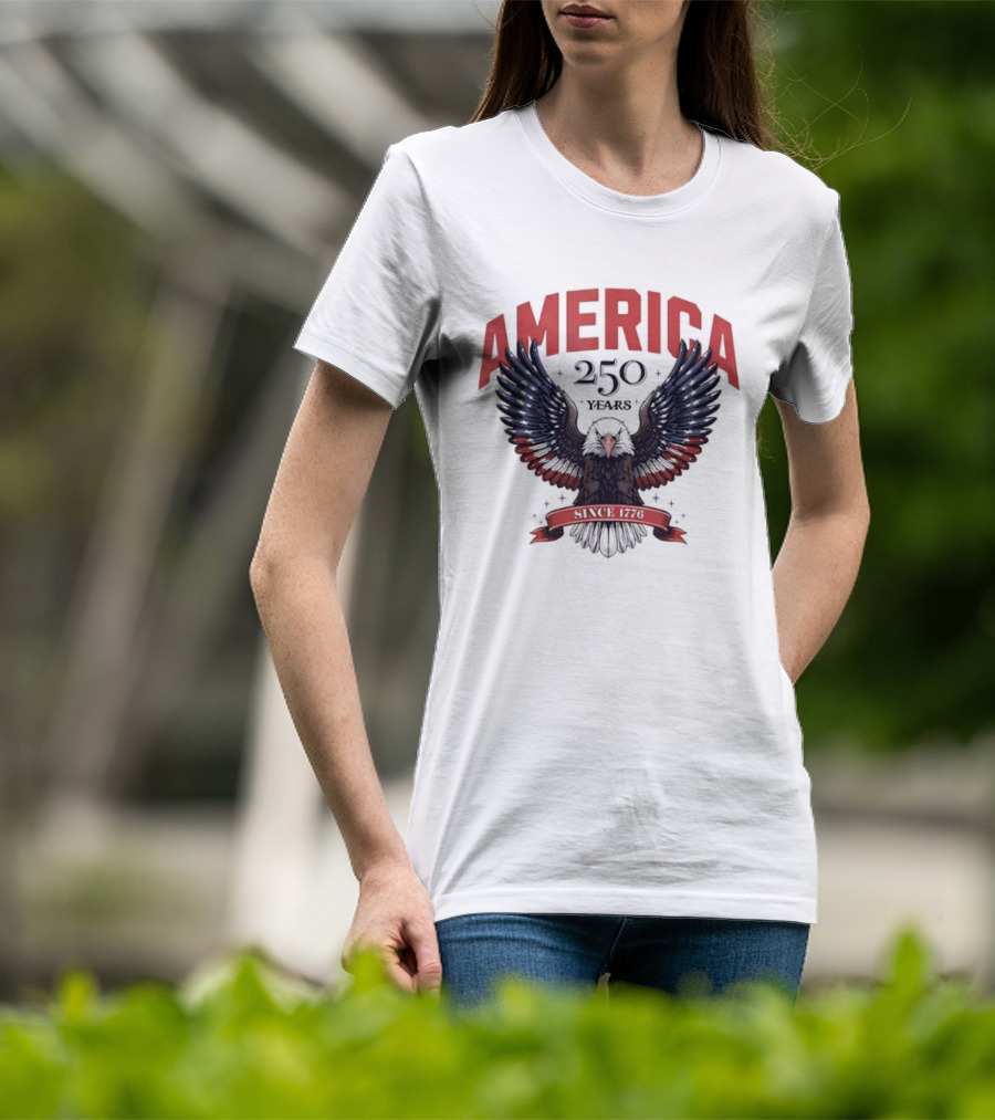 AMERICA 250 Years Since 1776 Eagle T-Shirt
