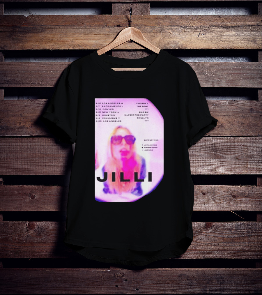 Jilli Winter Tour 2026 Dates Los Angeles Sacramento Denver New York Houston Columbus The Roxy The Mint Slo Brew Skully's Illfest T-Shirt