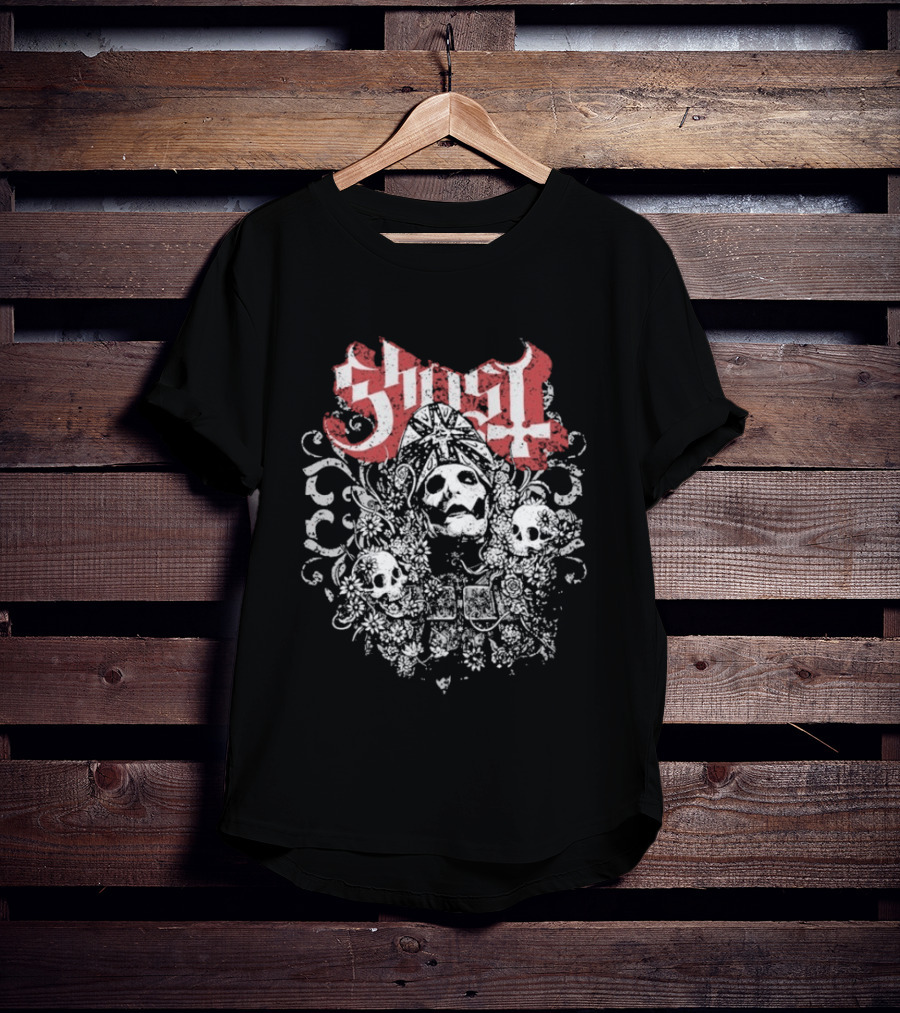 Ghost Papa Emeritus Skull Faces T-Shirt