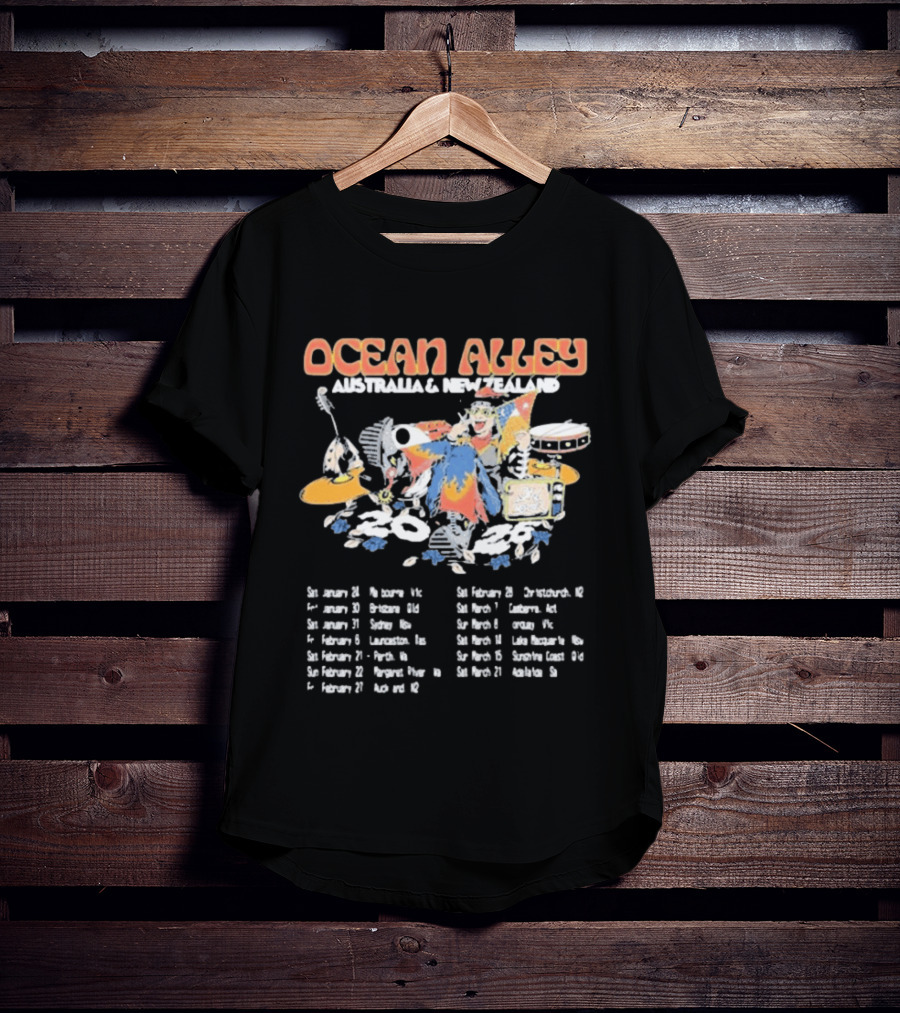 Ocean Alley Australia & New Zealand 2026 Tour Dates Music Band T-Shirt