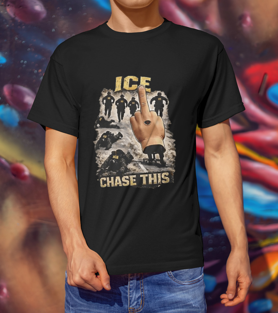 ICE Chase This Viral Foam Finger Protest T-Shirt