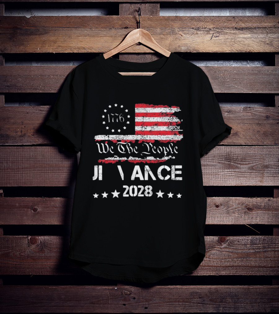 JD Vance 2028 We The People 1776 US Flag Election 48 Stars T-Shirt