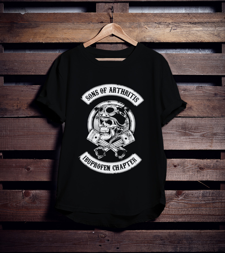 Sons Of Arthritis Ibuprofen Chapter Skull Crossbones T-Shirt