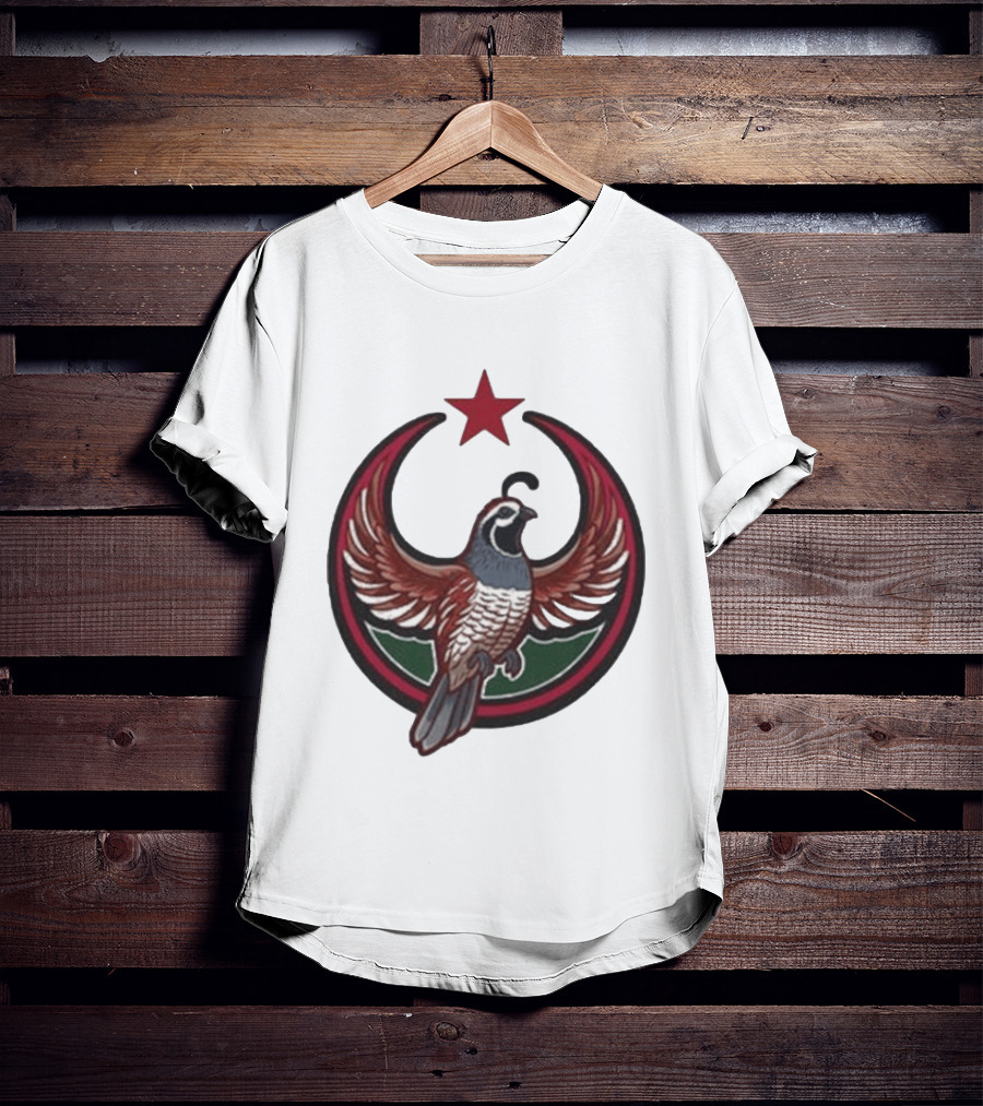 California Quail Rebel Crescent Star T-Shirt