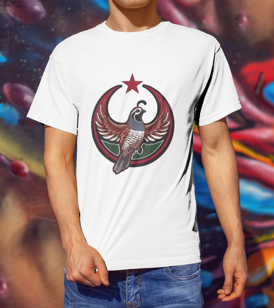 California Quail Rebel Crescent Star T-Shirt