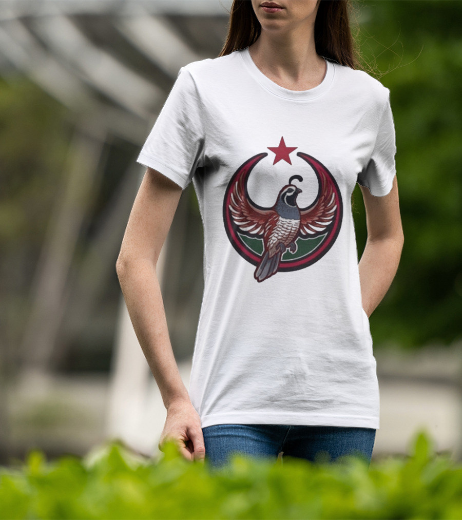 California Quail Rebel Crescent Star T-Shirt