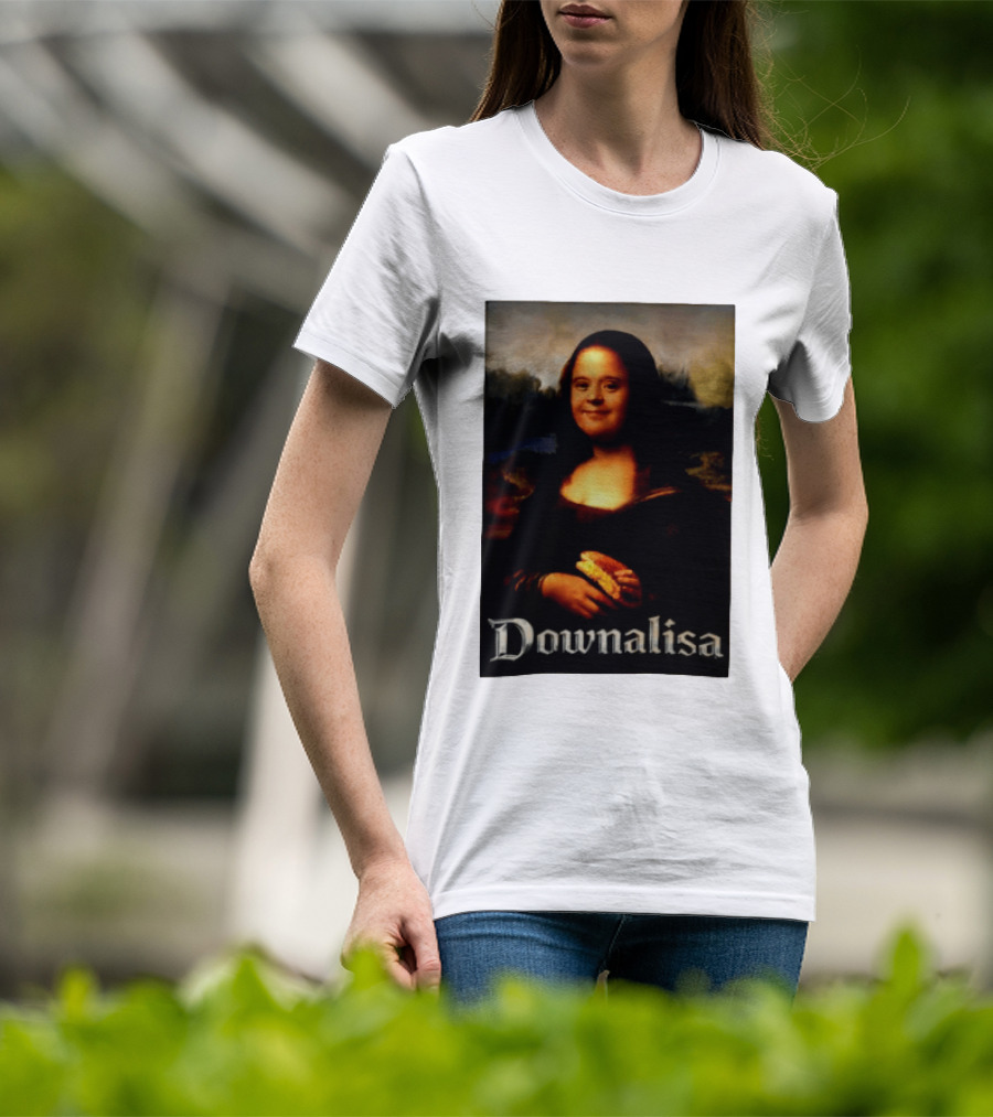 Downalisa Mona Lisa Parody Featuring T-Shirt