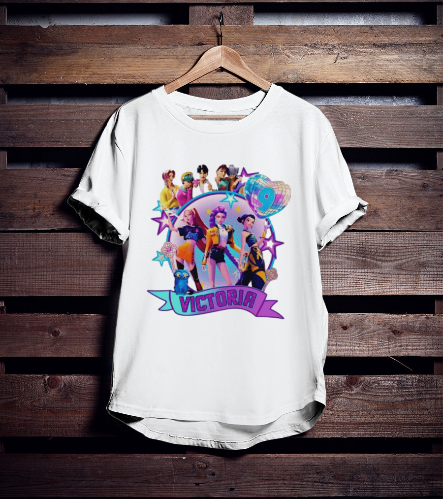 Victoria Huntrix Kpop Birthday Celebration Star Characters T-Shirt