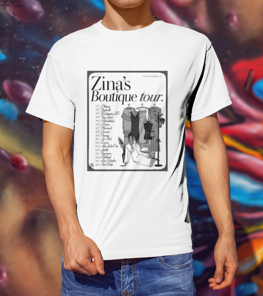 Zina's Boutique Tour Dates 2026 Fashion Collection T-Shirt