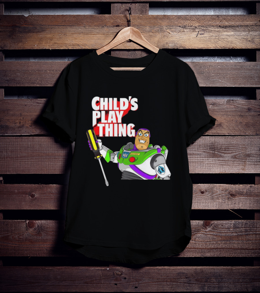 Child's Play Thing Buzz Lightyear Horror Crossover Toy Story T-Shirt
