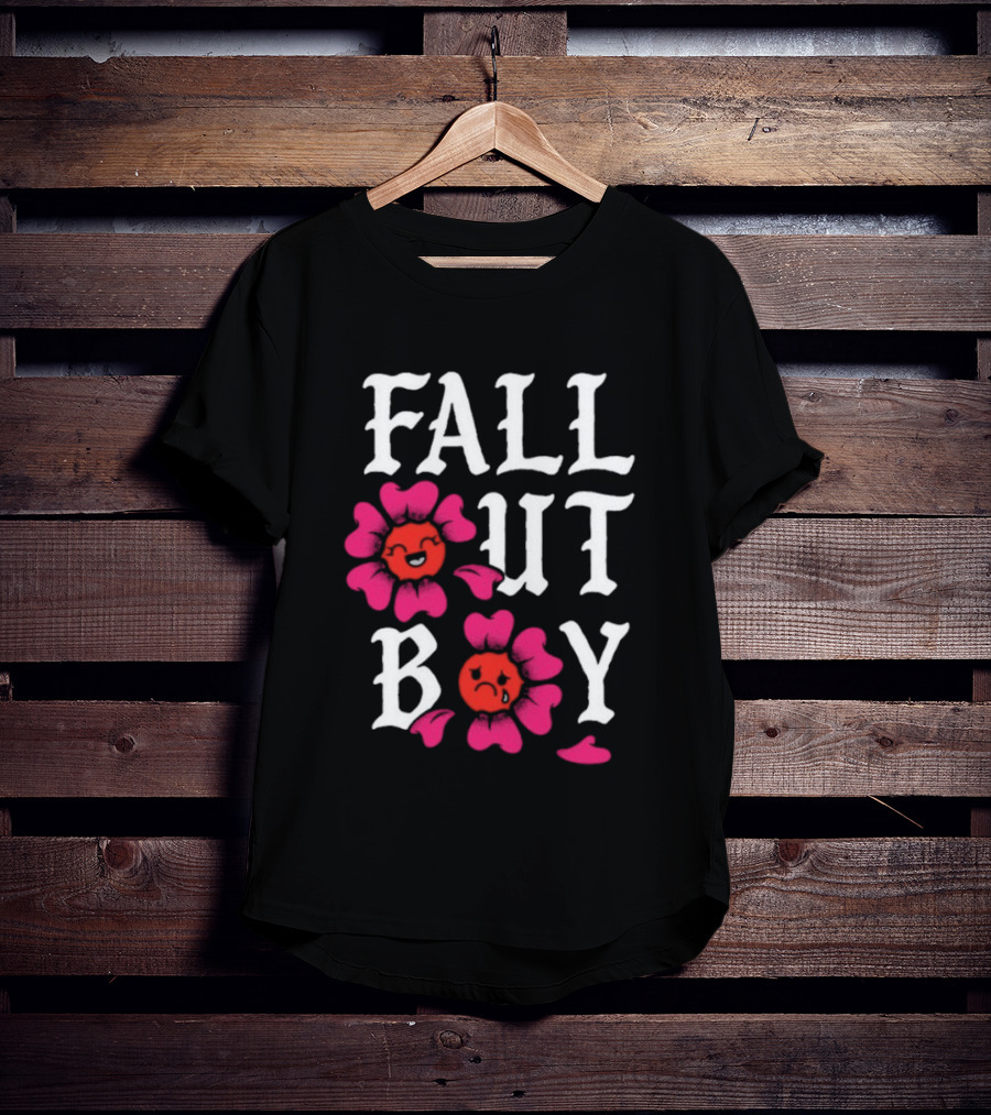 Fall Out Boy Floral Pink Red Flowers T-Shirt