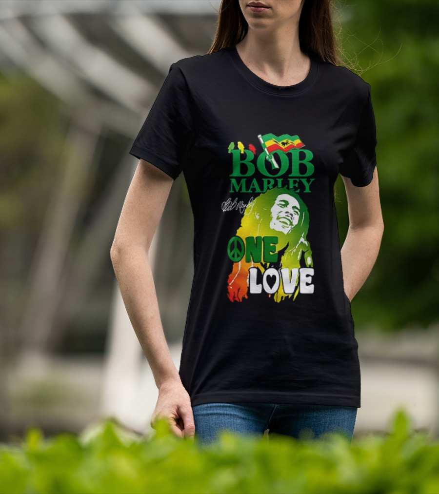 Kansas City Chiefs Bob Marley One Love Peace T-Shirt