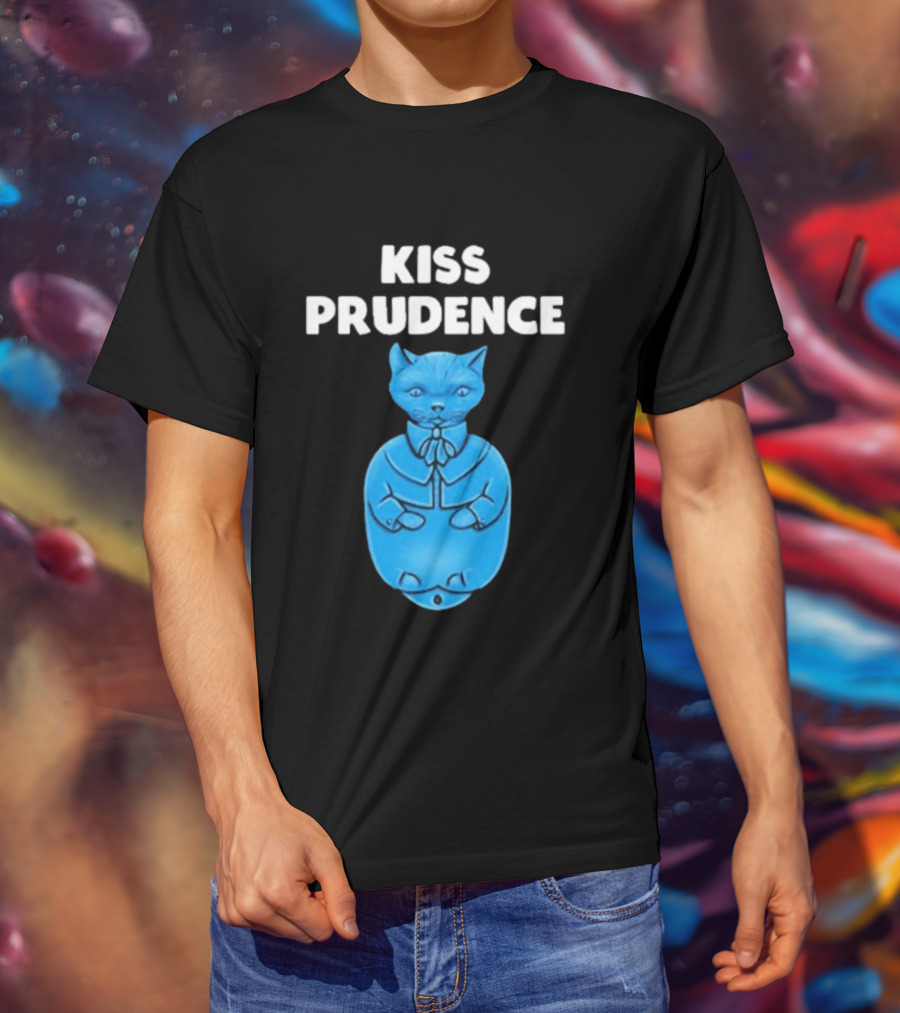 Kiss Prudence Happytoast Cat Blue T-Shirt