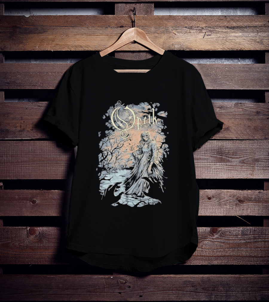 Opeth Voice Of Treason Ghostly Woman Winter Scene T-Shirt