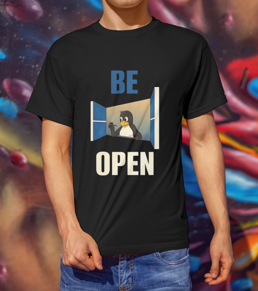 Penguin Be Open Smoking Pipe T-Shirt
