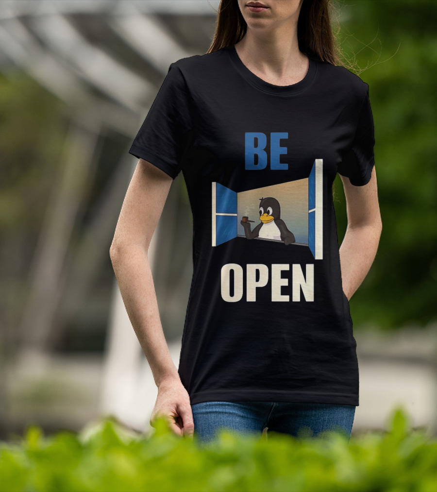 Penguin Be Open Smoking Pipe T-Shirt
