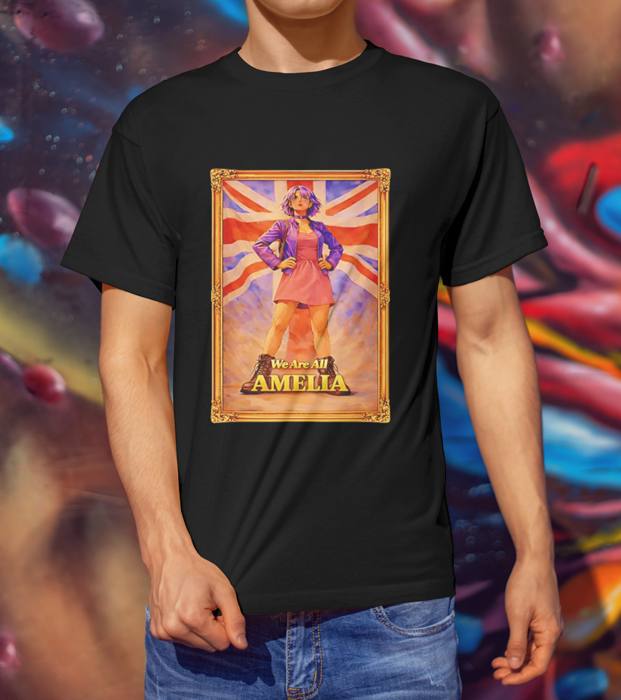 We Are All Amelia Union Jack British UK England Collection T-Shirt