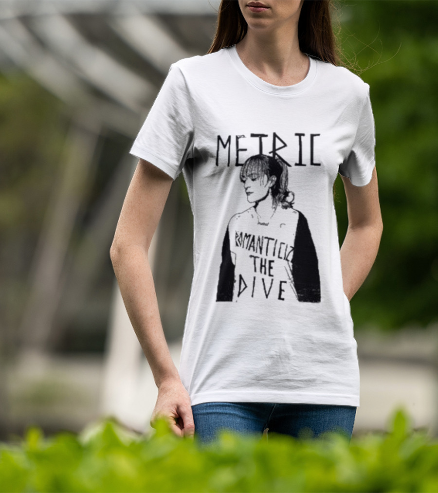Metric Romanticize The Dive Bold Black And White T-Shirt