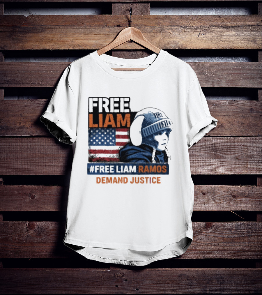 Free Liam Ramos Demand Justice American Flag Ice Hat T-Shirt