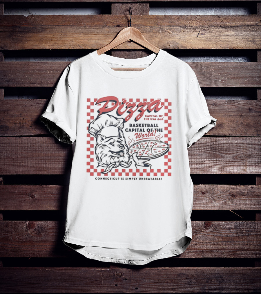Pizza Capital Of The USA Basketball Capital Of The World Chef's Signature T-Shirt