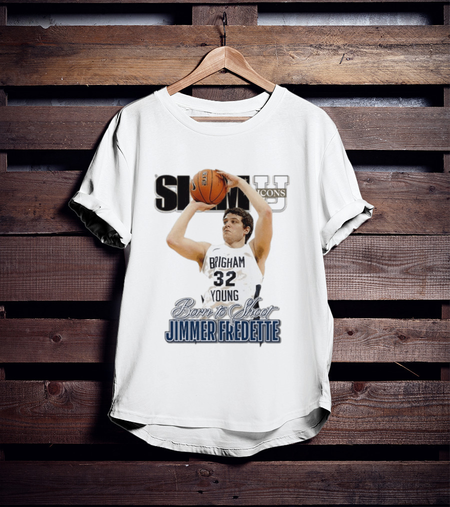 Slam U Icons Brigham Young 32 Born To Shoot Jimmer Fredette T-Shirt