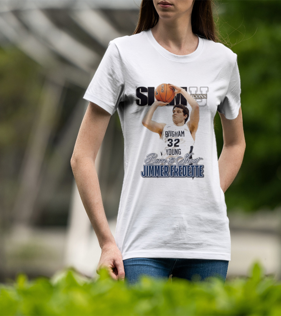 Slam U Icons Brigham Young 32 Born To Shoot Jimmer Fredette T-Shirt