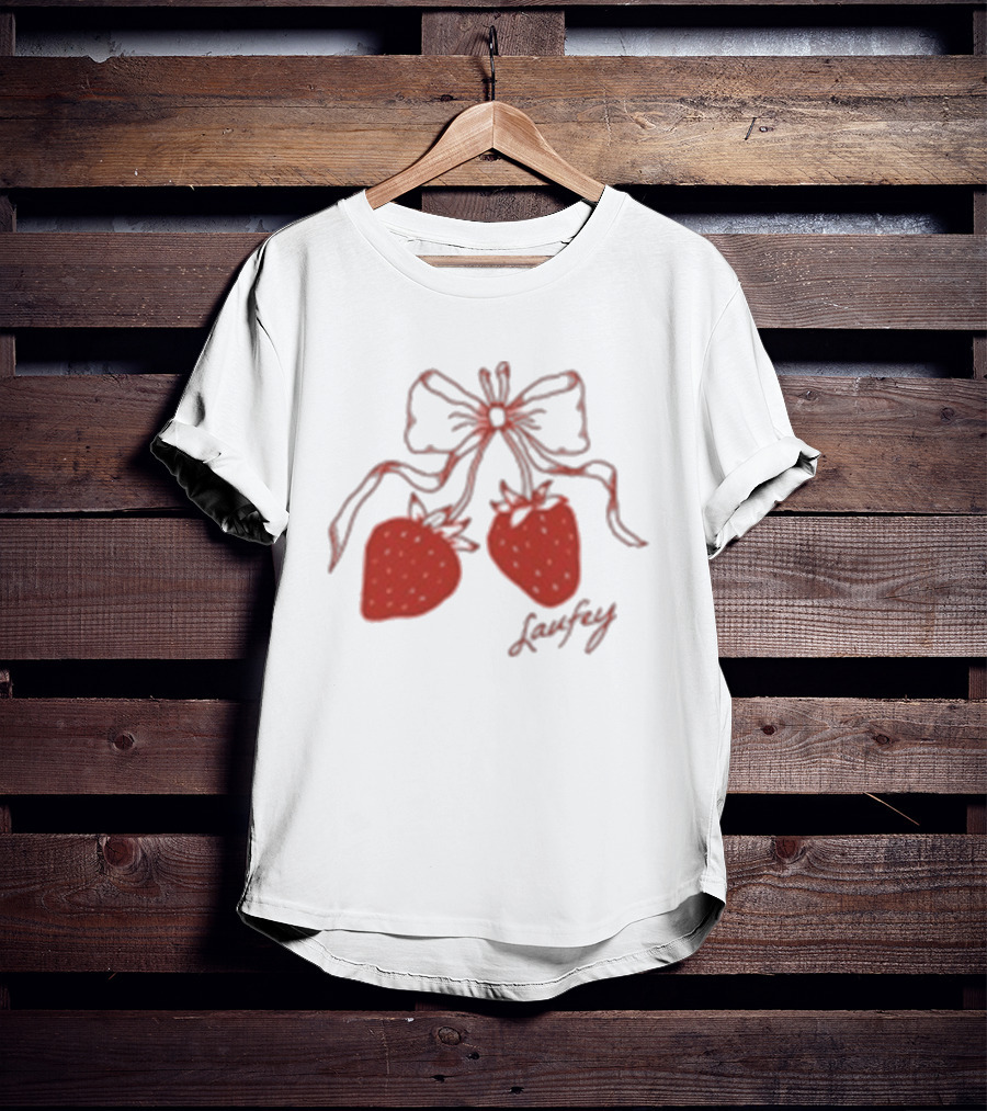 Laufey Strawberry Bow T-Shirt