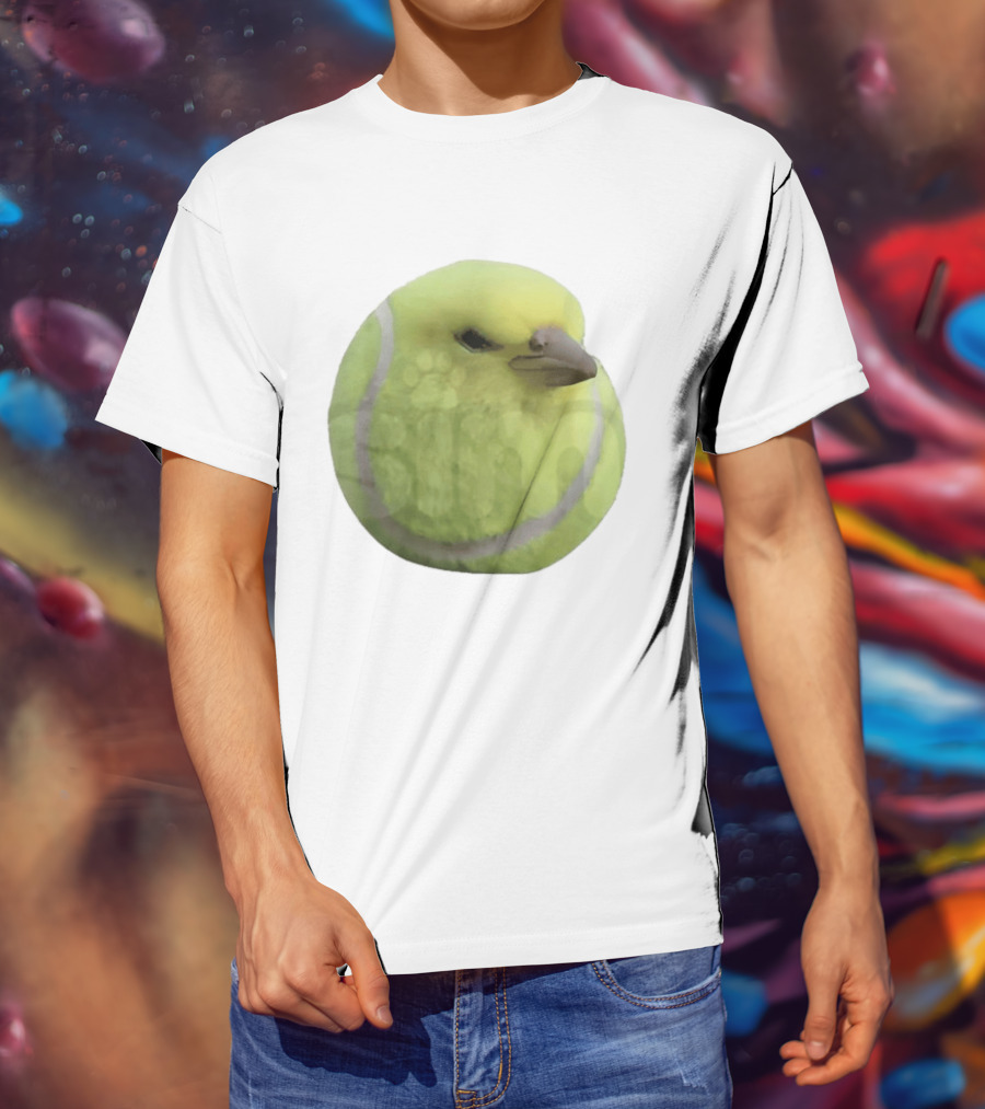 Silly Tennis Ball Bird Meme T-Shirt