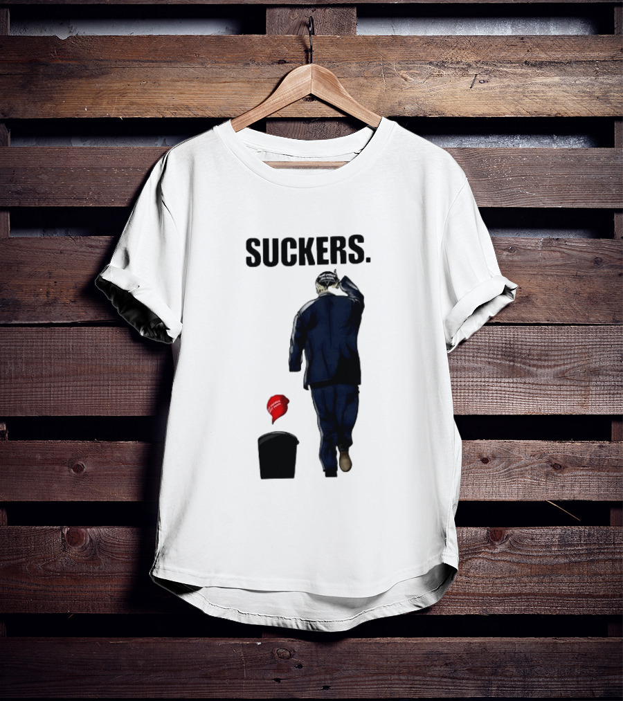 Suckers Trump MAGA Hat Trash Can T-Shirt
