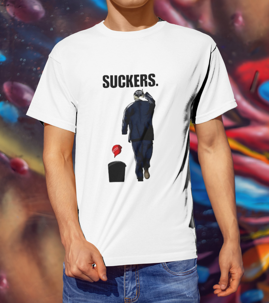 Suckers Trump MAGA Hat Trash Can T-Shirt