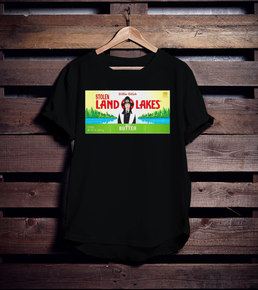 Billie Eilish Stolen Land O Lakes Salty Butter Anti ICE T-Shirt