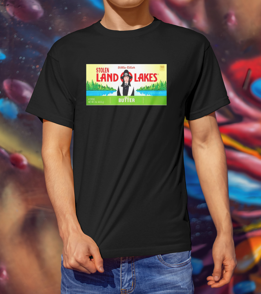 Billie Eilish Stolen Land O Lakes Salty Butter Anti ICE T-Shirt