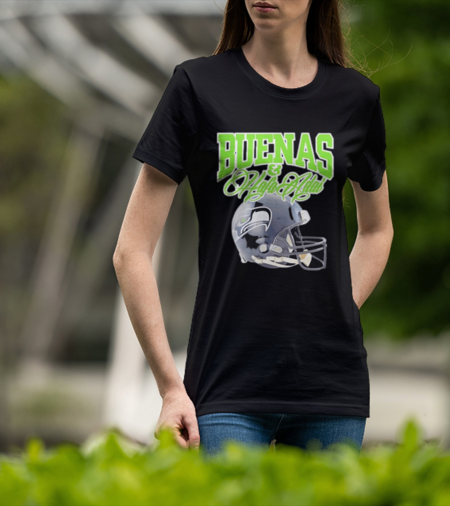 BUENAS Hafa Adai Seattle Seahawks Helmet T-Shirt