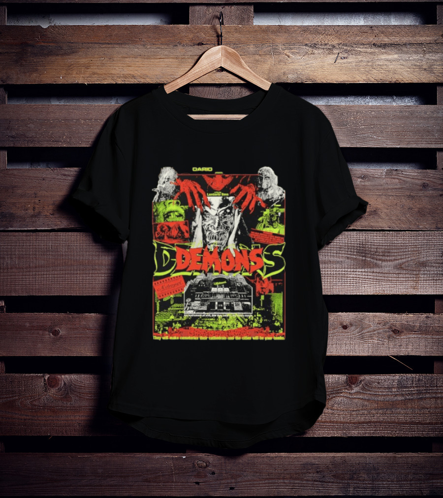 Dario Argento Demons 80s Horror Cult Movie Retro Visuals Gruesome Cinematic Experience T-Shirt