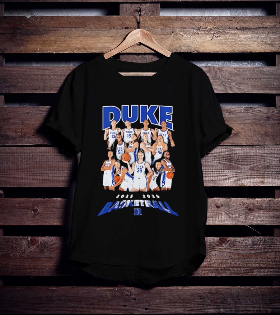 Duke Blue Devils Women's Basketball Team 2025 2026 Collage T-Shirt