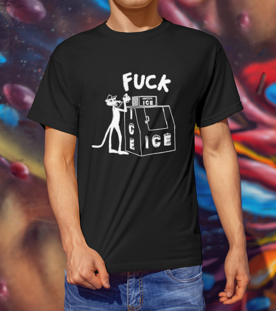 Fuck ICE Pink Panther Iconic Protest T-Shirt