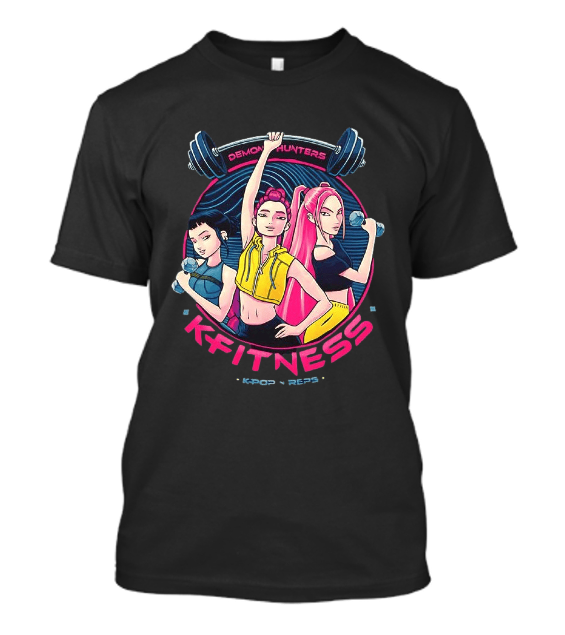 Demon Hunters Kpop Fitness Meme Kpop Reps T-Shirt