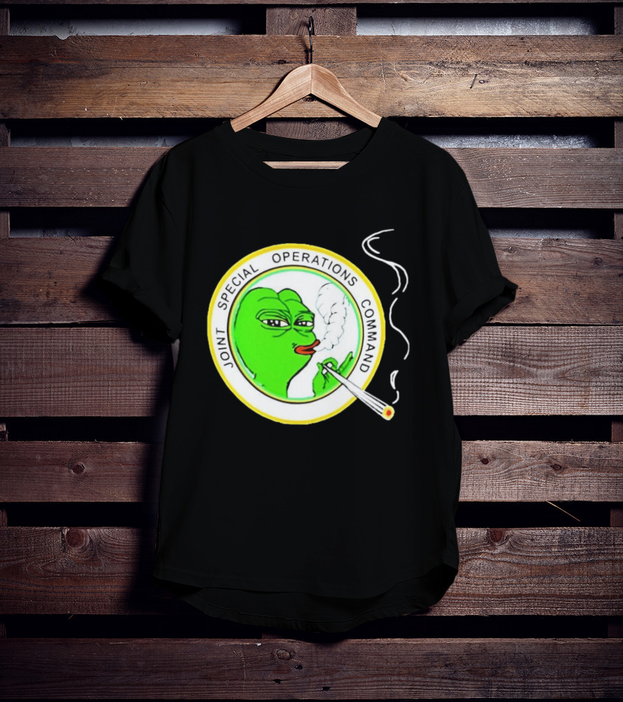 Sad Pepe Smoking Meme Joint Special Operations Command T-Shirt