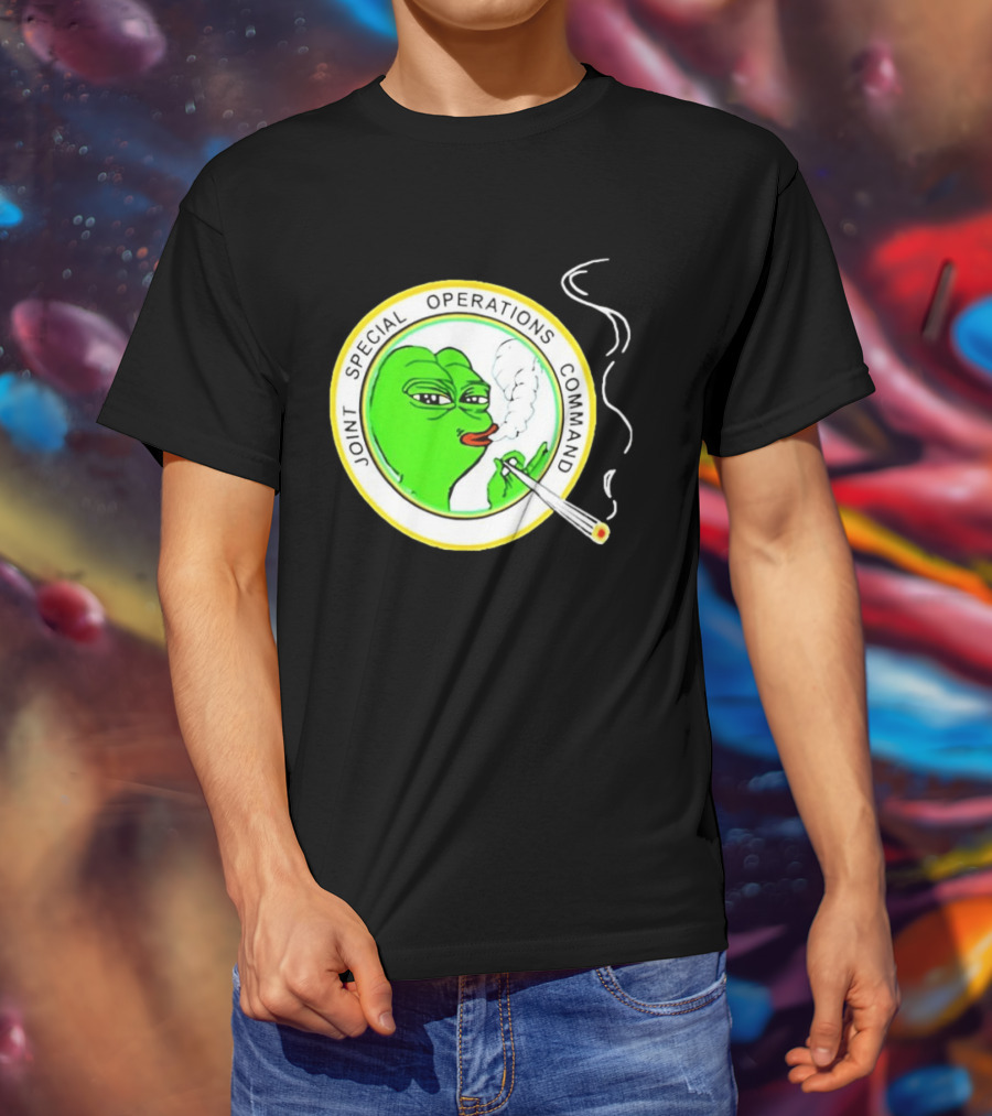 Sad Pepe Smoking Meme Joint Special Operations Command T-Shirt