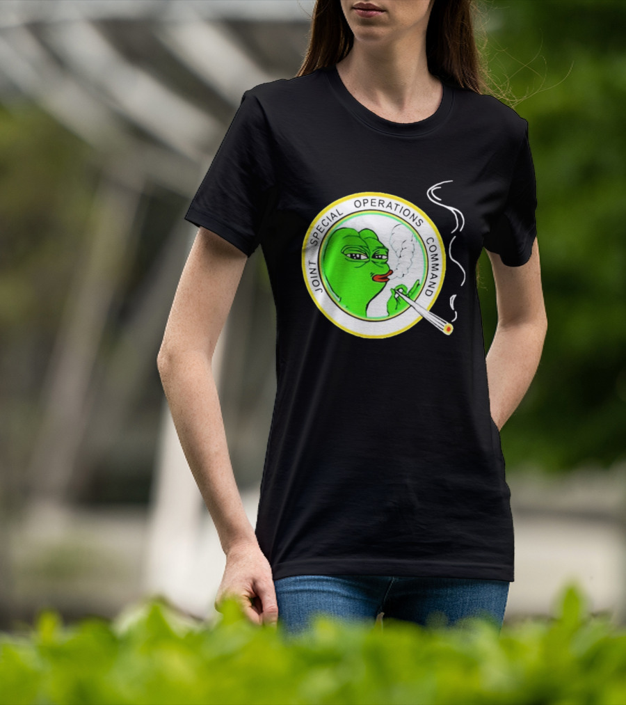 Sad Pepe Smoking Meme Joint Special Operations Command T-Shirt