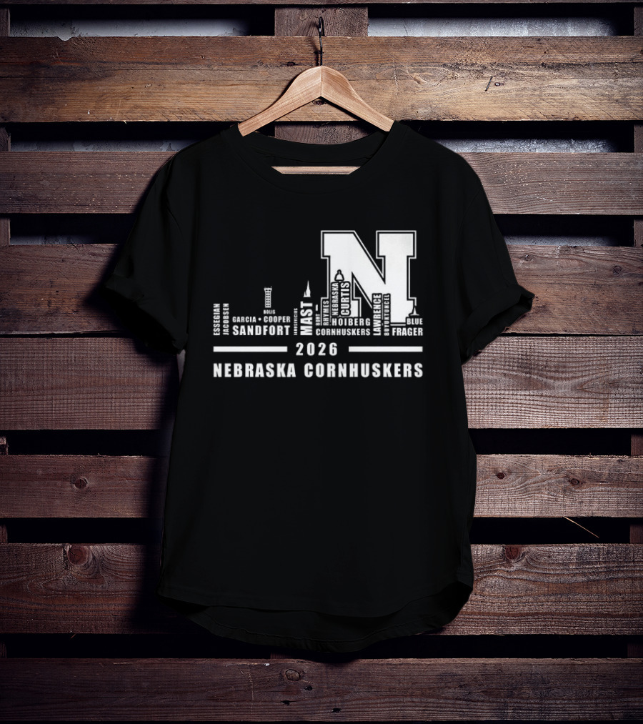 2026 Nebraska Cornhuskers City Skyline Lincoln T-Shirt