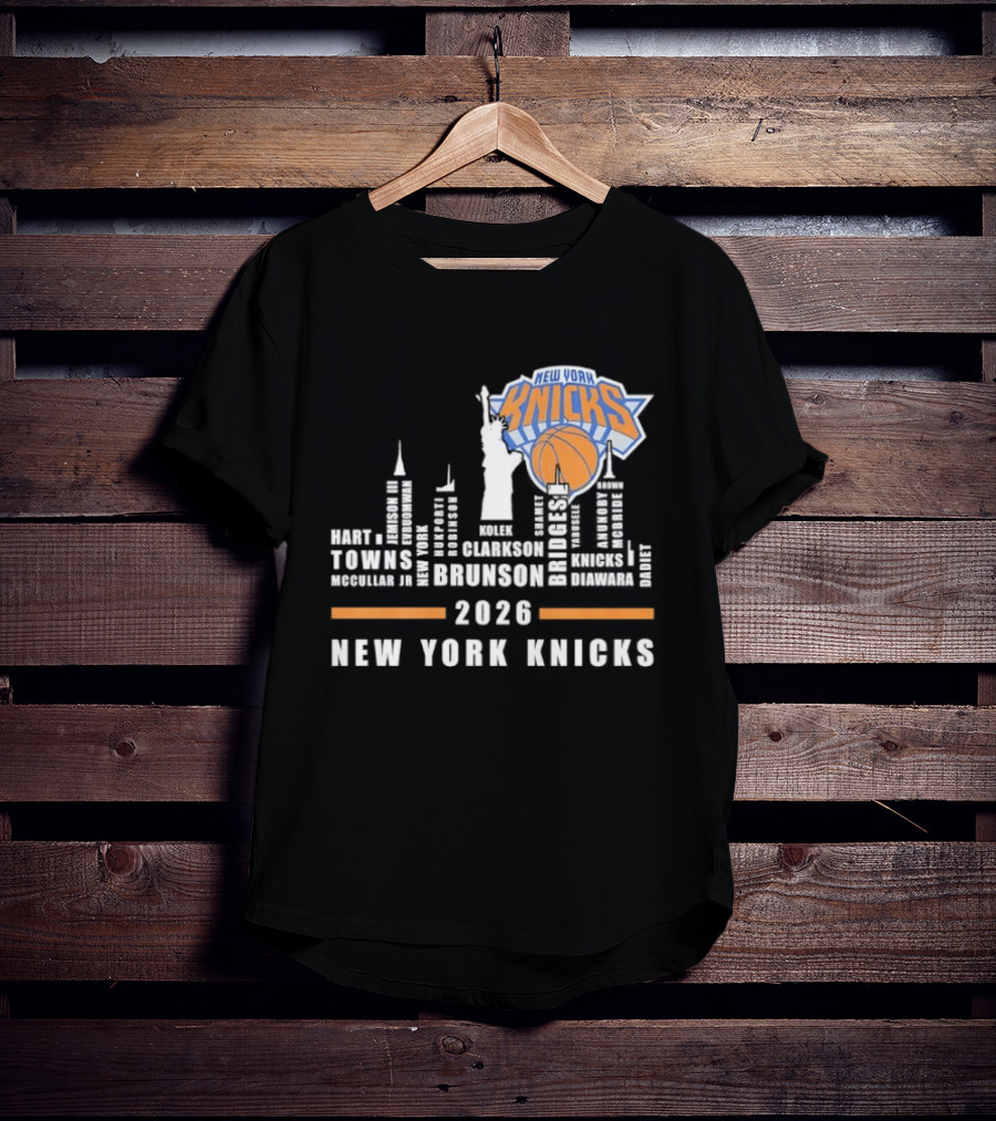 New York Knicks 2026 Players Name Of The Skyline City T-Shirt