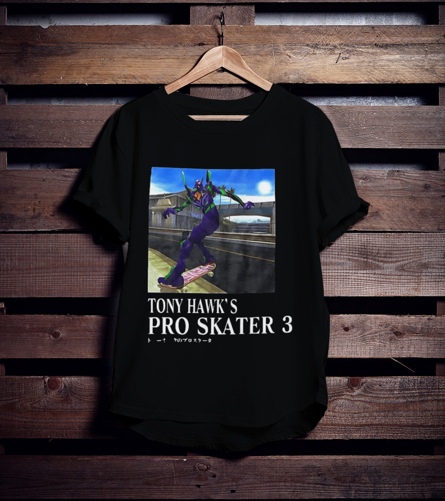 Tony Hawk's Pro Skater 3 Evangelion Crossover Skating Scene T-Shirt
