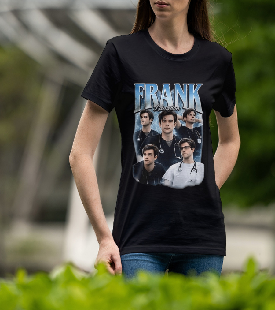FRANK Langdon Doctor Character Lightning Background Stethoscope T-Shirt