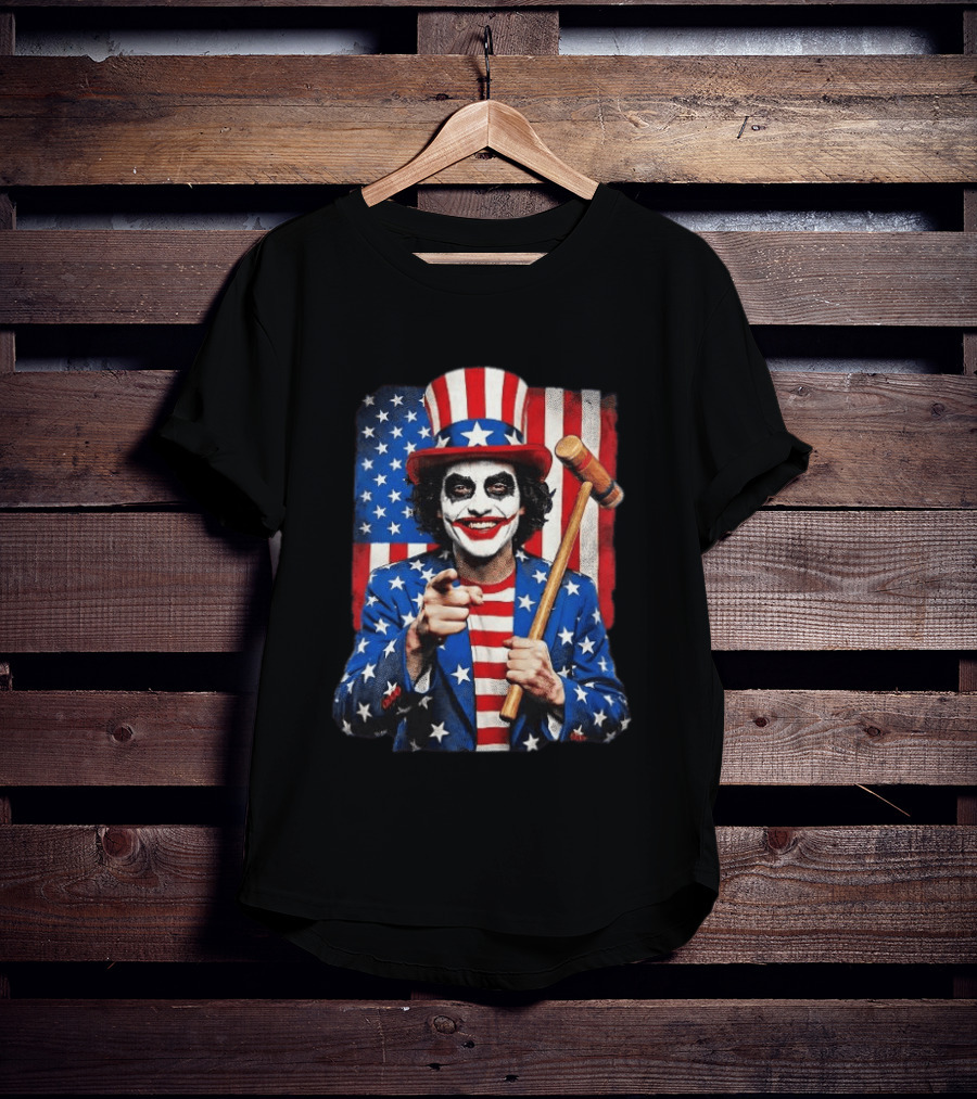 Uncle Jimmy USA Flag Joker Parody Patriotic Costume T-Shirt