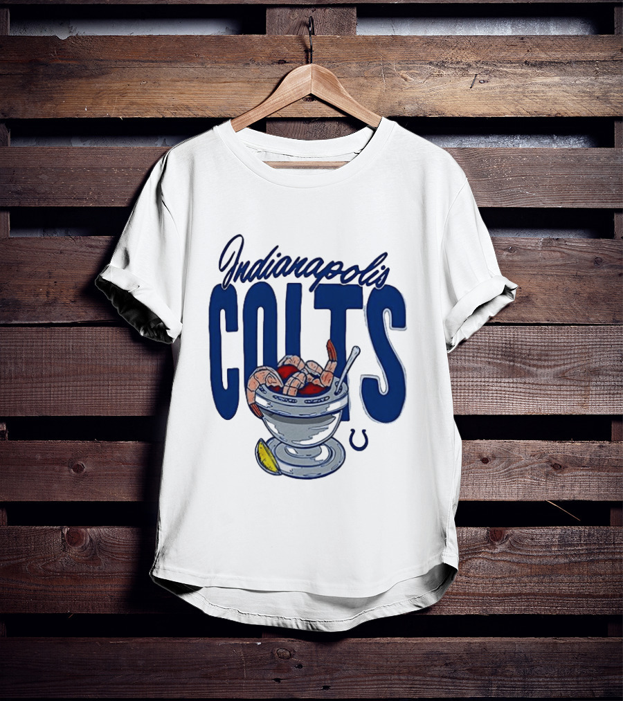 Indianapolis Colts Shrimp Cocktail Bowl Football Team T-Shirt